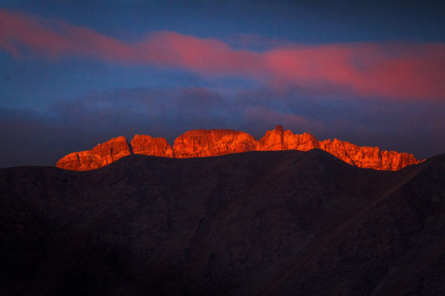 Falaises de feu dans les Alpes - Clarée
