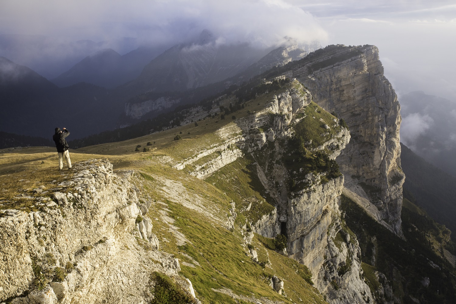 photo au sommet de la dent de Crolles, stage rando-photo en Chartreuse