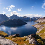 lac du Solbjornvatnet, durant un voyage photo en automne dans les îles Lofoten, en Norvège