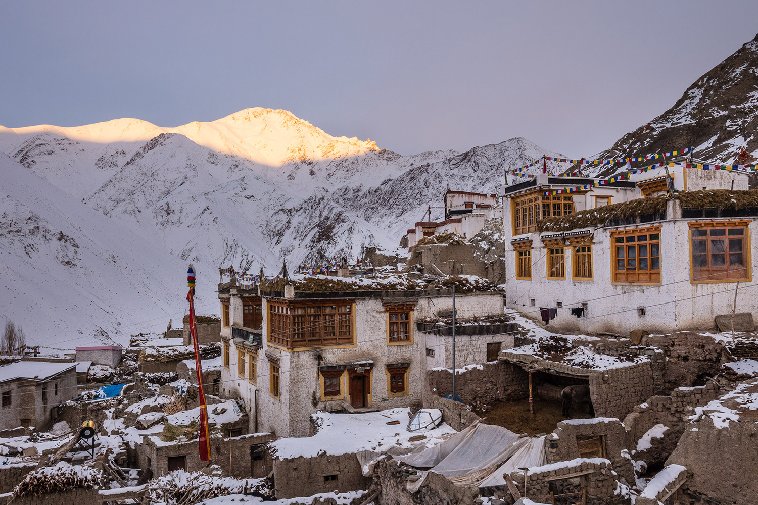 petit village de montagne où nous dormons durant les voyages photo au Ladakh