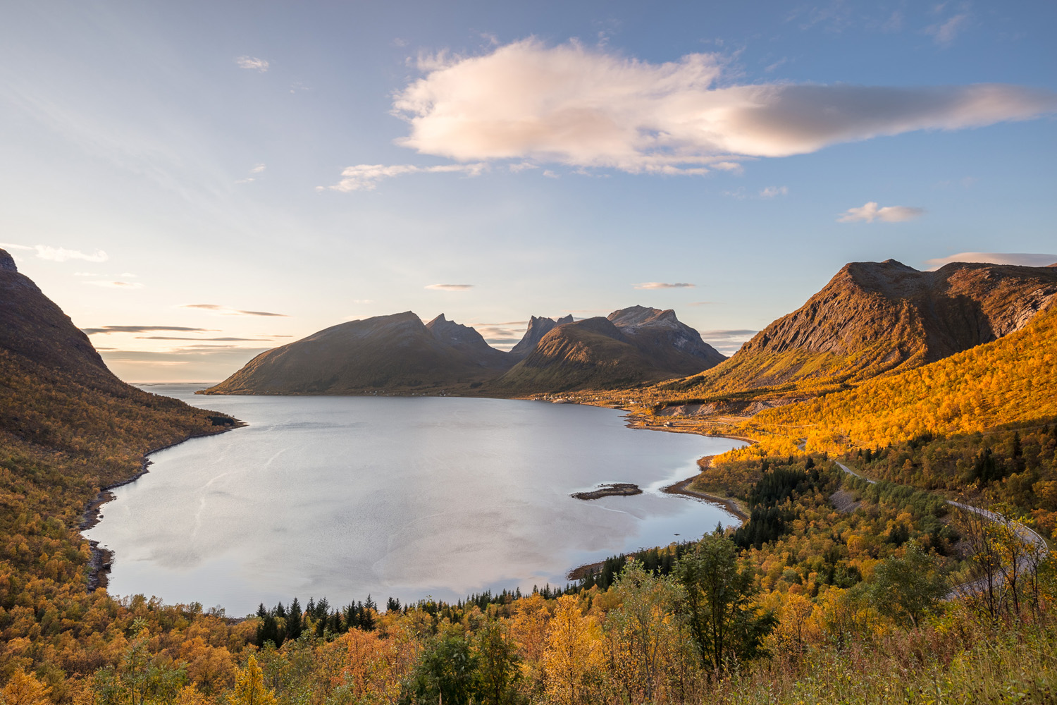 Bergsbotn, dans l'île de Senja, durant un voyage photo en automne en Norvège