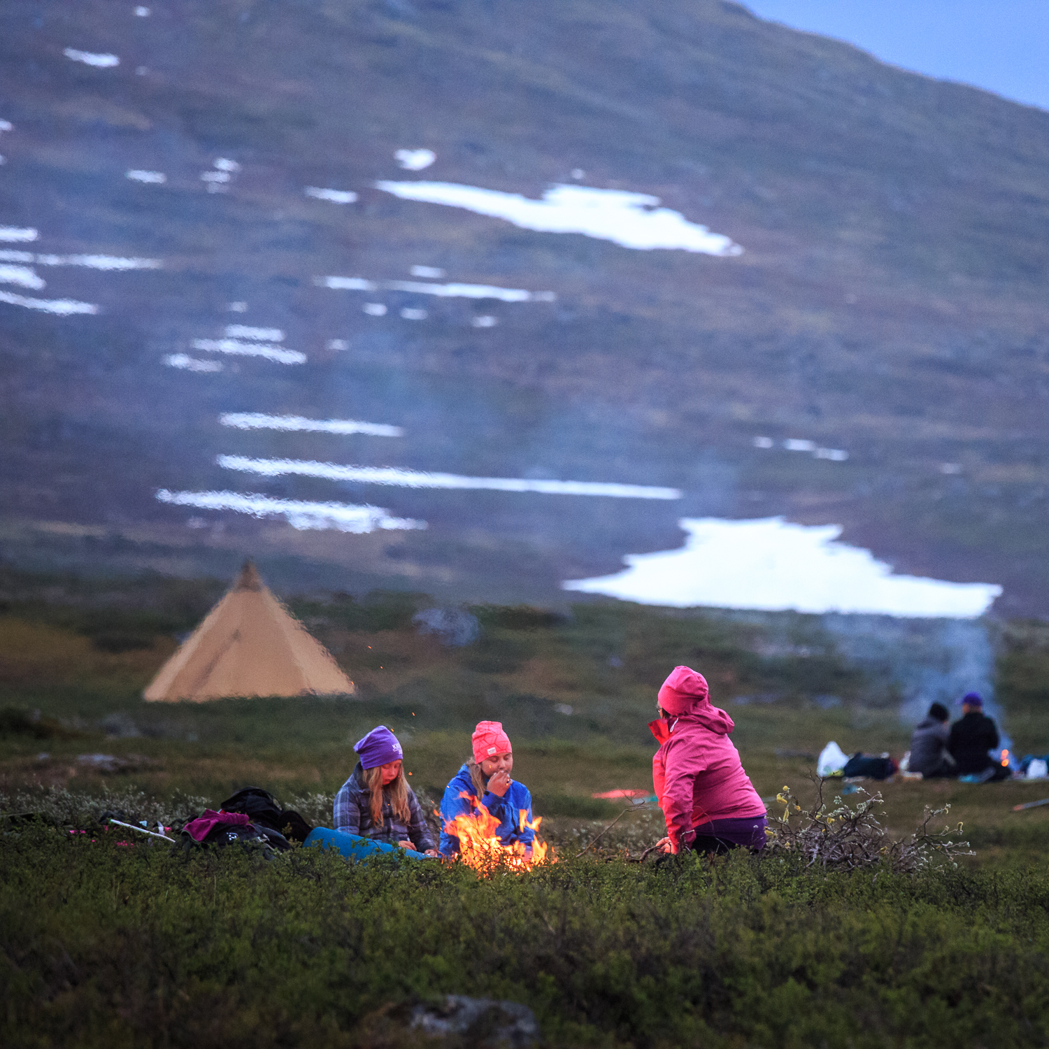 trek photo laponie, campement sami dans le parc du Padjelanta