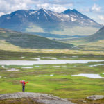 trek photo laponie, vue sur le Sarek depuis le Padjelanta