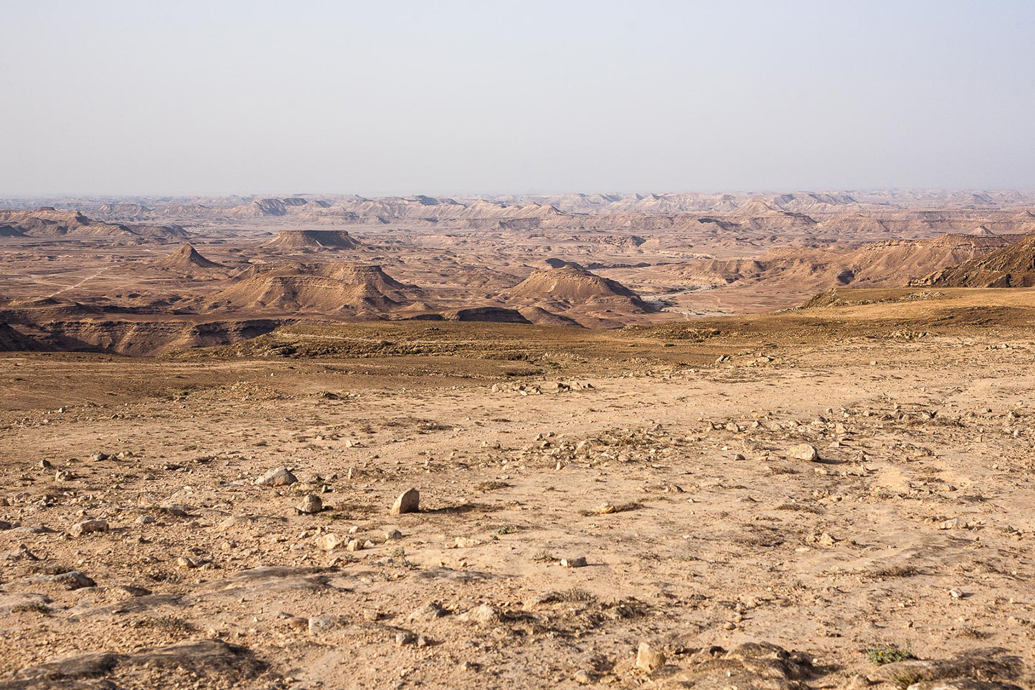 Étendues désertiques pendant un voyage photo dans le Dhofar, à Oman