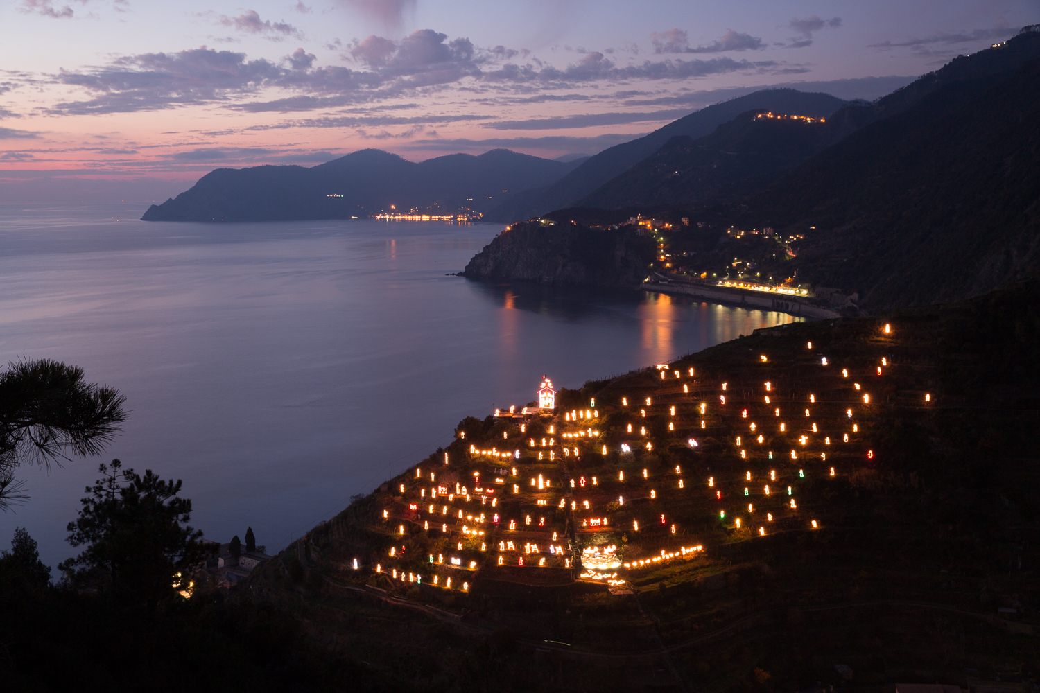 Lumières de Noël sur Manarola, Voyage Photo Cinque Terre à Noël