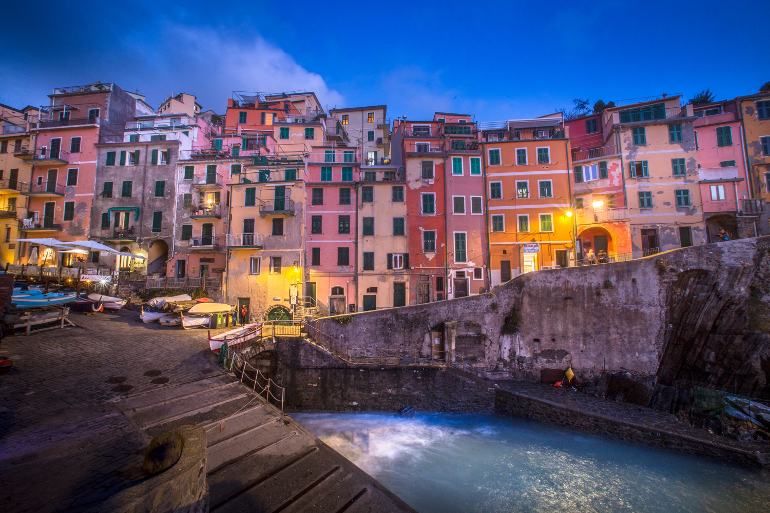 Riomaggiore à l'heure bleue