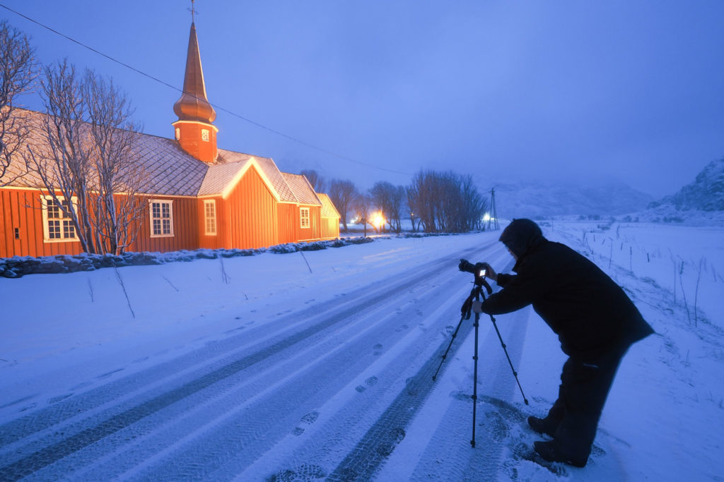 Photo de nuit en Norvège