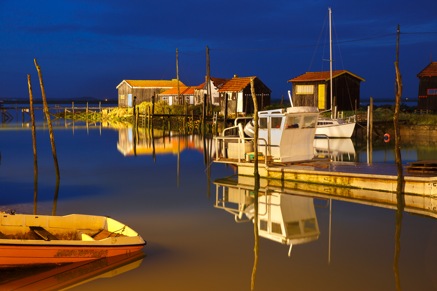 port de la Grève à l'heure bleue, La Tremblade, stage photo Charente Maritime