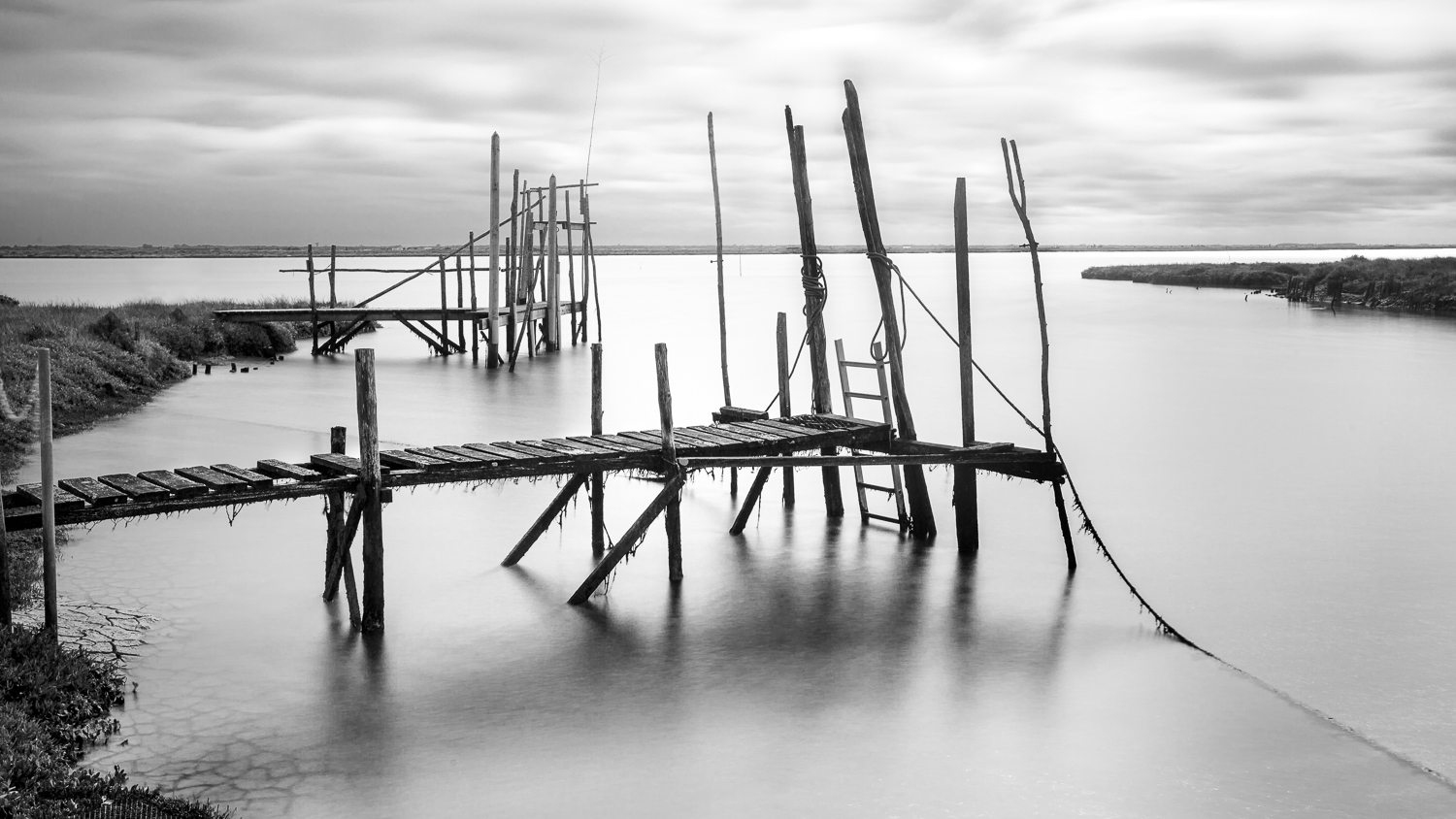 embouchure de la Seudre, pose longue sur pontons, stage photo Charente Maritime