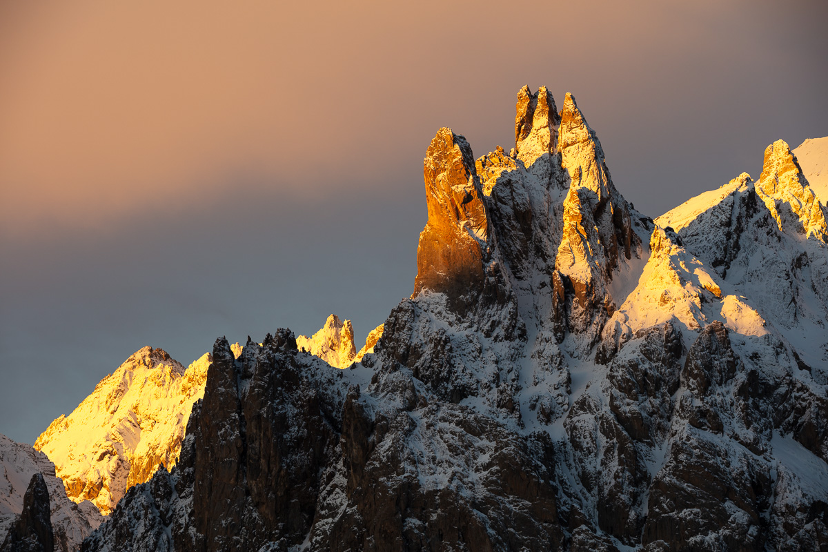 aiguilles de la Main de crépin stage photo de paysage de montagne, vallée de la Clarée