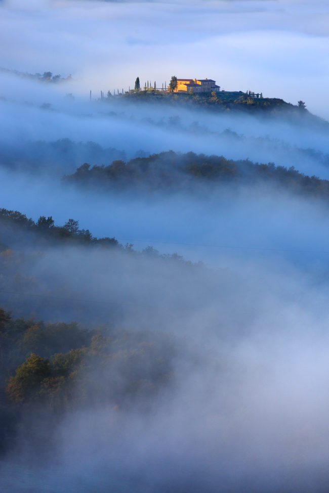 paysage des crete senesi en automne, voyage photo en toscane