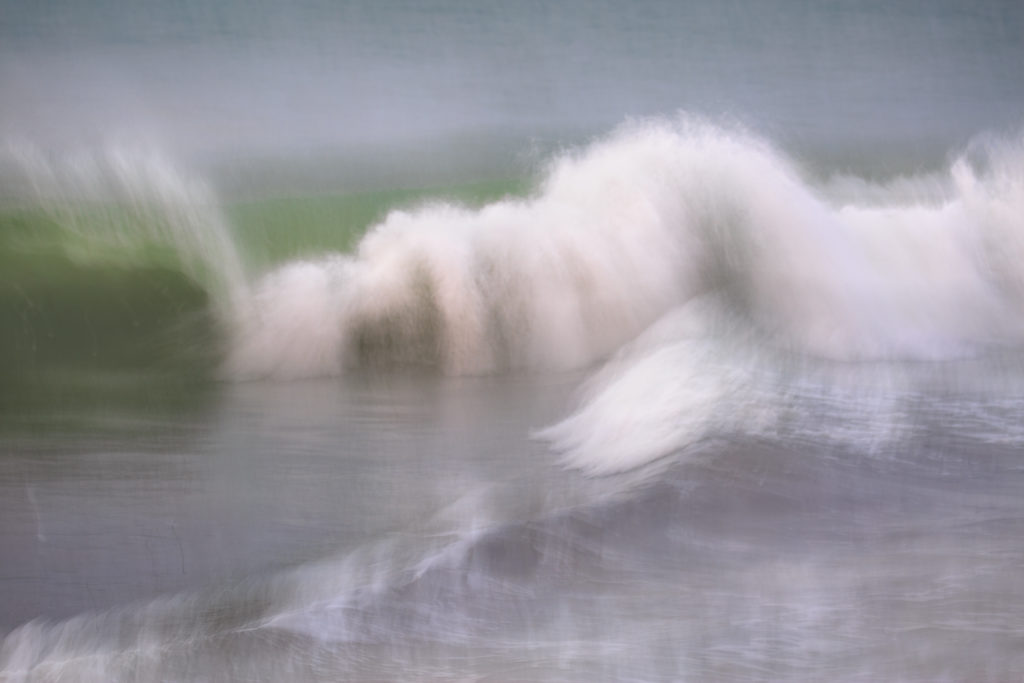 photo de vague en ICM, intentional camera movement