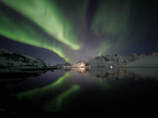 aurores boréales durant un voyage photo aux îles Lofoten