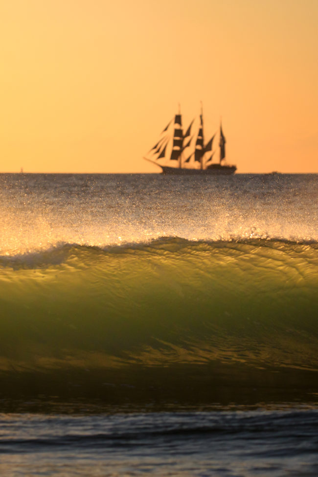 vague et voilier, stage photo de mer